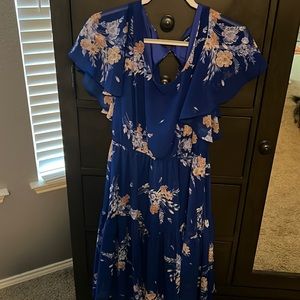 Floral blue dress